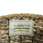 GloboStar® Artificial Garden SKOPELOS 20296 Διακοσμητικό Πλεκτό Καλάθι – Κασπώ Γλάστρα – Flower Pot Μπεζ με Καφέ Φ26cm x Υ36cm