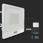 LED Προβολέας με Ανιχνευτή Κίνησης 50W V-TAC PRO Samsung Chip 100° 4000lm Λευκός με 1m καλώδιο IP65 Ψυχρό 6500K – 20303