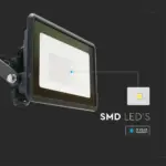 LED Προβολέας 50W V-TAC PRO Samsung Chip Μαύρος 100° 4000lm Αδιάβροχος IP65 Θερμό 3000K – 20313