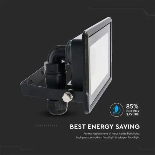 LED Προβολέας 50W V-TAC PRO Samsung Chip Μαύρος 100° 4000lm Αδιάβροχος IP65 Θερμό 3000K – 20313