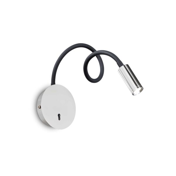 IDEAL LUX Επιτοίχιο Φωτιστικό Ανάγνωσης FOCUS-2 LED 3.5W 3000K Χρωμίου – 203188