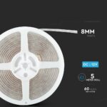 LED Ταινία 5W V-TAC Dimmable 420lm/m Αδιάβροχη IP65 Μπλε 5 Μέτρα – 212035
