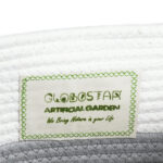 GloboStar® Artificial Garden KEFALONIA 20320 Διακοσμητικό Πλεκτό Καλάθι – Κασπώ Γλάστρα – Flower Pot Γκρι με Λευκό Φ30cm x Υ30cm