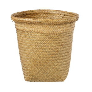 GloboStar® Artificial Garden CECILIA 20344 Διακοσμητικό Ψάθινο Καλάθι – Κασπώ Γλάστρα – Flower Pot Μπεζ Φ30cm x Υ30cm