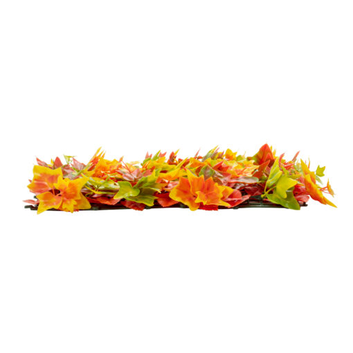 GloboStar® Artificial Garden AUTUMN MAPLE 20349 Τεχνητό Διακοσμητικό Πάνελ Φυλλωσιάς – Κάθετος Κήπος σύνθεση Φθινοπωρινός Σφένδαμος Μ50 x Π50 x Υ10cm