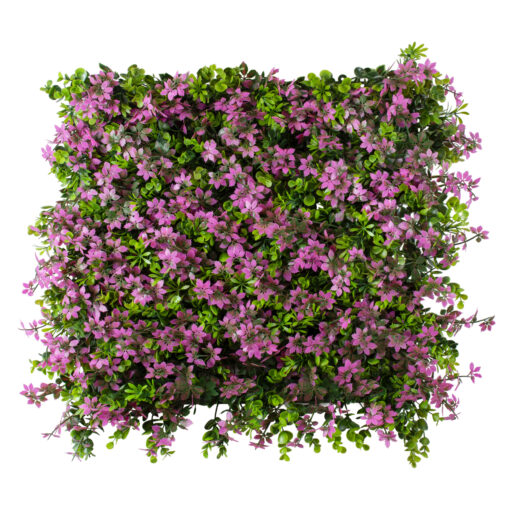 GloboStar® Artificial Garden CYPHEA HYSSOPIFOLIA 20350 Τεχνητό Διακοσμητικό Πάνελ Λουλουδιών – Κάθετος Κήπος σύνθεση Άνθος Κουφέας Μ50 x Π50 x Υ11cm