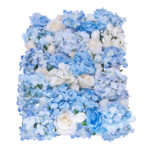 GloboStar® Artificial Garden ROSES STORY 20353 Τεχνητό Διακοσμητικό Πάνελ Λουλουδιών – Κάθετος Κήπος σύνθεση Μπλε & Μπεζ Τριαντάφυλλα Μ40 x Π60 x Υ10cm