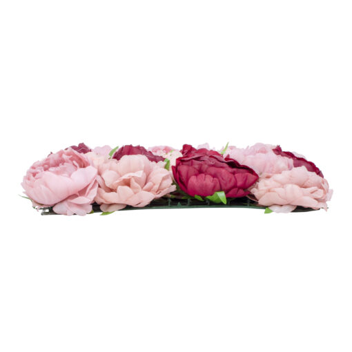 GloboStar® Artificial Garden ROSES STORY 20355 Τεχνητό Διακοσμητικό Πάνελ Λουλουδιών – Κάθετος Κήπος σύνθεση Ροζ & Βυσσινί Τριαντάφυλλα Μ40 x Π60 x Υ8cm