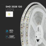 LED Ταινία 7.2W V-TAC Dimmable 600lm/m Αδιάβροχη IP65 Φυσικό Λευκό 4000K 5 Μέτρα – 212044