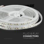 LED Ταινία 7.2W V-TAC Dimmable 600lm/m Αδιάβροχη IP65 Φυσικό Λευκό 4000K 5 Μέτρα – 212044