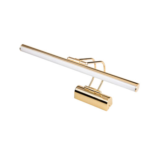 GloboStar® REFINE 203-0185 Φωτιστικό Τοίχου – Απλίκα LED 7W 640lm 120° AC 220-240V IP44 Θερμό Λευκό 2700K Χρυσό – Μ35 x Π25 x Υ9cm – 2 Xρόνια Εγγύηση