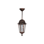 GloboStar® VITRO 203-0194 Vintage Κρεμαστό Φωτιστικό Φαναράκι Μονόφωτο 1 x E27 IP44 Χάλκινο Πλαστικό Σώμα – Μ16 x Π16 x Υ48cm