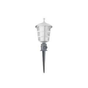 GloboStar® ZARDIN 203-0241 Vintage Καρφωτό Φωτιστικό Φαναράκι Μονόφωτο 1 x E27 IP44 Λευκό Πλαστικό Σώμα – Μ16 x Π16 x Υ51cm