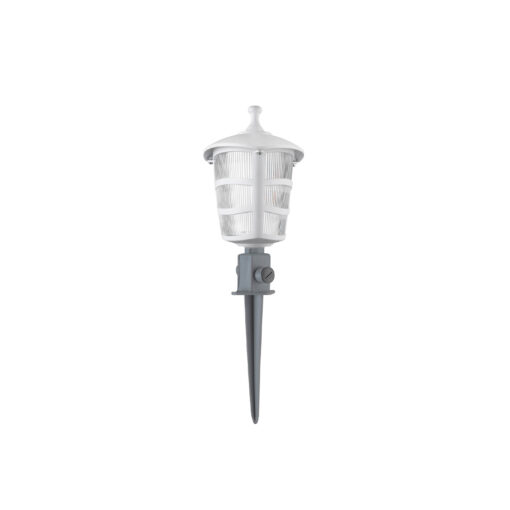 GloboStar® ZARDIN 203-0241 Vintage Καρφωτό Φωτιστικό Φαναράκι Μονόφωτο 1 x E27 IP44 Λευκό Πλαστικό Σώμα – Μ16 x Π16 x Υ51cm