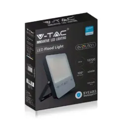LED Προβολέας 100W V-TAC PRO Samsung Chip Μαύρος 100° 13700lm Αδιάβροχος IP65 Φυσικό 4000K – 20406
