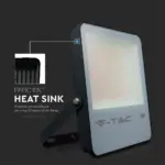 LED Προβολέας 100W V-TAC PRO Samsung Chip Μαύρος 100° 13700lm Αδιάβροχος IP65 Φυσικό 4000K – 20406