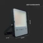 LED Προβολέας 200W V-TAC PRO Samsung Chip Μαύρος 100° 27350lm Αδιάβροχος IP65 Ψυχρό 6400K – 20411