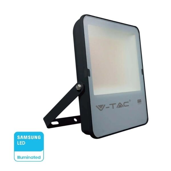 LED Προβολέας 200W V-TAC PRO Samsung Chip Μαύρος 100° 27350lm Αδιάβροχος IP65 Ψυχρό 6400K – 20411