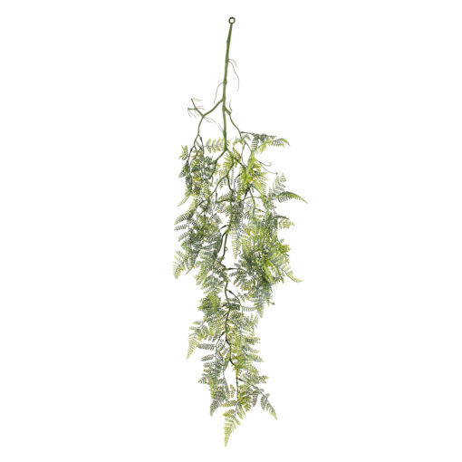 GloboStar® Artificial Garden FERN HANGING BRANCH 20413 Τεχνητό Διακοσμητικό Κρεμαστό Φυτό Φτέρη Υ89cm