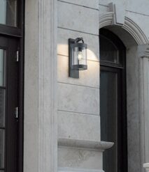 Φωτιστικό Τοίχου Trio Lighting   E27 Ανθρακί Αλουμίνιο   IP44 204160142