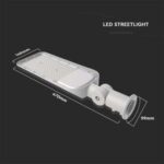 LED φωτιστικό δρόμου Samsung SMD 30W 6500Κ ψυχρό λευκό 100lm/W με ρυθμιζόμενο αντάπτορα V-TAC – 20423