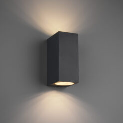 Φωτιστικό Τοίχου Trio Lighting 2xGU10 Ανθρακί Αλουμίνιο IP44 204269242