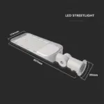 LED φωτιστικό δρόμου V-TAC PRO Samsung Chip 100W 6500Κ Γκρί σώμα – 20427