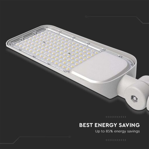 LED φωτιστικό δρόμου V-TAC PRO Samsung Chip με Αισθητήρα Φωτός 30W 3000lm 4000Κ Γκρί – 20430