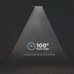 LED φωτιστικό δρόμου V-TAC PRO Samsung Chip με Αισθητήρα Φωτός 50W 5000lm 4000Κ Γκρί – 20432