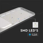LED φωτιστικό δρόμου V-TAC PRO Samsung Chip με Αισθητήρα Φωτός 50W 5000lm 4000Κ Γκρί – 20432