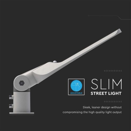 LED φωτιστικό δρόμου V-TAC PRO Samsung Chip με Αισθητήρα Φωτός 50W 5000lm 4000Κ Γκρί – 20432