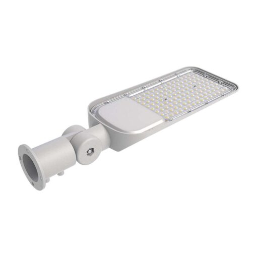 LED φωτιστικό δρόμου V-TAC PRO Samsung Chip με Αισθητήρα Φωτός 50W 5000lm 4000Κ Γκρί – 20432