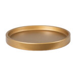 GloboStar® Artificial Garden KASOS 20444 Πήλινο Κεραμικό Κασπώ Γλάστρα – Flower Pot Λευκό με Χρυσό Φ15cm x Υ15cm