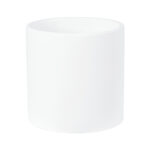 GloboStar® Artificial Garden KASOS 20444 Πήλινο Κεραμικό Κασπώ Γλάστρα – Flower Pot Λευκό με Χρυσό Φ15cm x Υ15cm