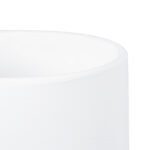 GloboStar® Artificial Garden KASOS 20444 Πήλινο Κεραμικό Κασπώ Γλάστρα – Flower Pot Λευκό με Χρυσό Φ15cm x Υ15cm