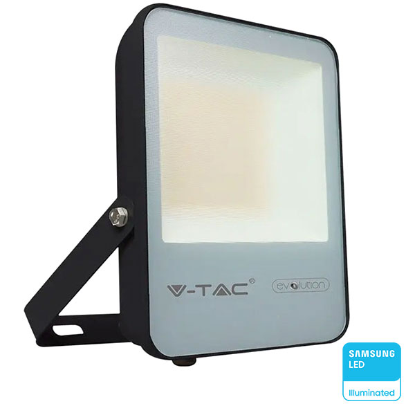LED Προβολέας 30W V-TAC PRO Samsung Chip Μαύρος 100° 4720lm Αδιάβροχος IP65 Ψυχρό 6400K – 20450