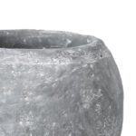 GloboStar® Artificial Garden ALONISSOS 20458 Τσιμεντένιο Κασπώ Γλάστρα – Flower Pot Γκρι Φ18.5cm x Υ14.5cm