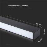 LED Γραμμικό Φωτιστικό V-TAC SAMSUNG 120cm 40W Dimmable Οροφής Μαύρο 4000K V-TAC – 21463