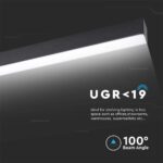 LED Γραμμικό Φωτιστικό V-TAC SAMSUNG 120cm 40W Dimmable Οροφής Μαύρο 4000K V-TAC – 21463
