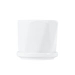 GloboStar® Artificial Garden KARPATHOS 20463 ΣΕΤ 3 Πήλινα Κεραμικά Κασπώ Γλάστρες – Flower Pots Λευκό A:Φ10cm x Υ10cm B:Φ13cm x Υ13.5cm C:Φ16cm x Υ16.5cm