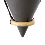 GloboStar® Artificial Garden AIGINA 20466 Κρεμαστό Πήλινο Κεραμικό Κασπώ Γλάστρα – Flower Pot Μαύρο Φ13cm x Υ15cm