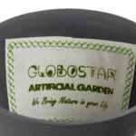 GloboStar® Artificial Garden AIGINA 20466 Κρεμαστό Πήλινο Κεραμικό Κασπώ Γλάστρα – Flower Pot Μαύρο Φ13cm x Υ15cm