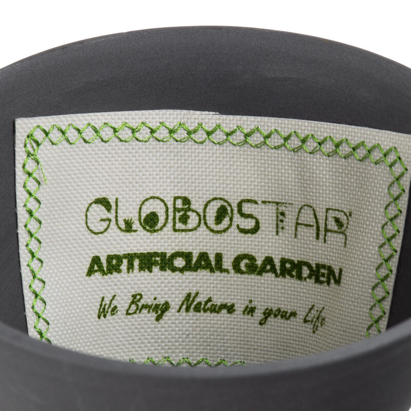 GloboStar® Artificial Garden AIGINA 20466 Κρεμαστό Πήλινο Κεραμικό Κασπώ Γλάστρα – Flower Pot Μαύρο Φ13cm x Υ15cm
