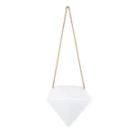 GloboStar® Artificial Garden HERAKLIO 20467 Κρεμαστό Πήλινο Κεραμικό Κασπώ Γλάστρα – Flower Pot Λευκό Μ13.5cm x Π15.5 x Υ37cm