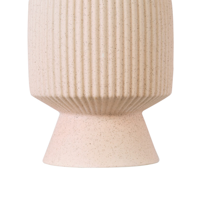 GloboStar® Artificial Garden CAPRI 20468 Πήλινο Κεραμικό Κασπώ Γλάστρα – Flower Pot Απαλό Μπεζ Φ7.5cm x Υ20cm