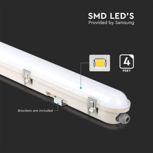 LED Φωτιστικό 48W Τύπου Φθορίου 150cm V-TAC PRO Samsung Chip 120° 5760lm με Ανιχνευτή Κίνησης IP65 Ψυχρό 6400K – 20471