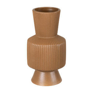 GloboStar® Artificial Garden AMALFI 20471 Πήλινο Κεραμικό Κασπώ Γλάστρα – Flower Pot Κεραμιδί Φ9.5cm x Υ25cm