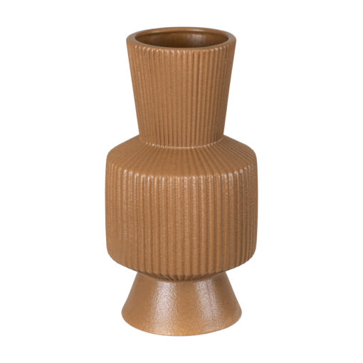 GloboStar® Artificial Garden AMALFI 20471 Πήλινο Κεραμικό Κασπώ Γλάστρα – Flower Pot Κεραμιδί Φ9.5cm x Υ25cm