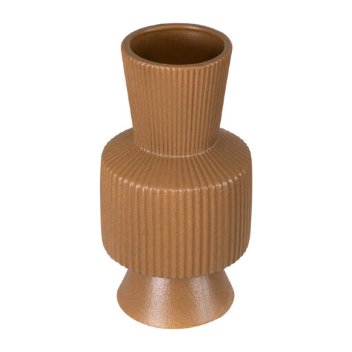 GloboStar® Artificial Garden AMALFI 20471 Πήλινο Κεραμικό Κασπώ Γλάστρα – Flower Pot Κεραμιδί Φ9.5cm x Υ25cm