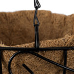 GloboStar® Artificial Garden KARYSTOS 20483 Κρεμαστό Κασπώ Γλάστρα – Flower Pot από Φλοιό Καρύδας Καφέ με Μαύρο Φ25cm x Υ15cm